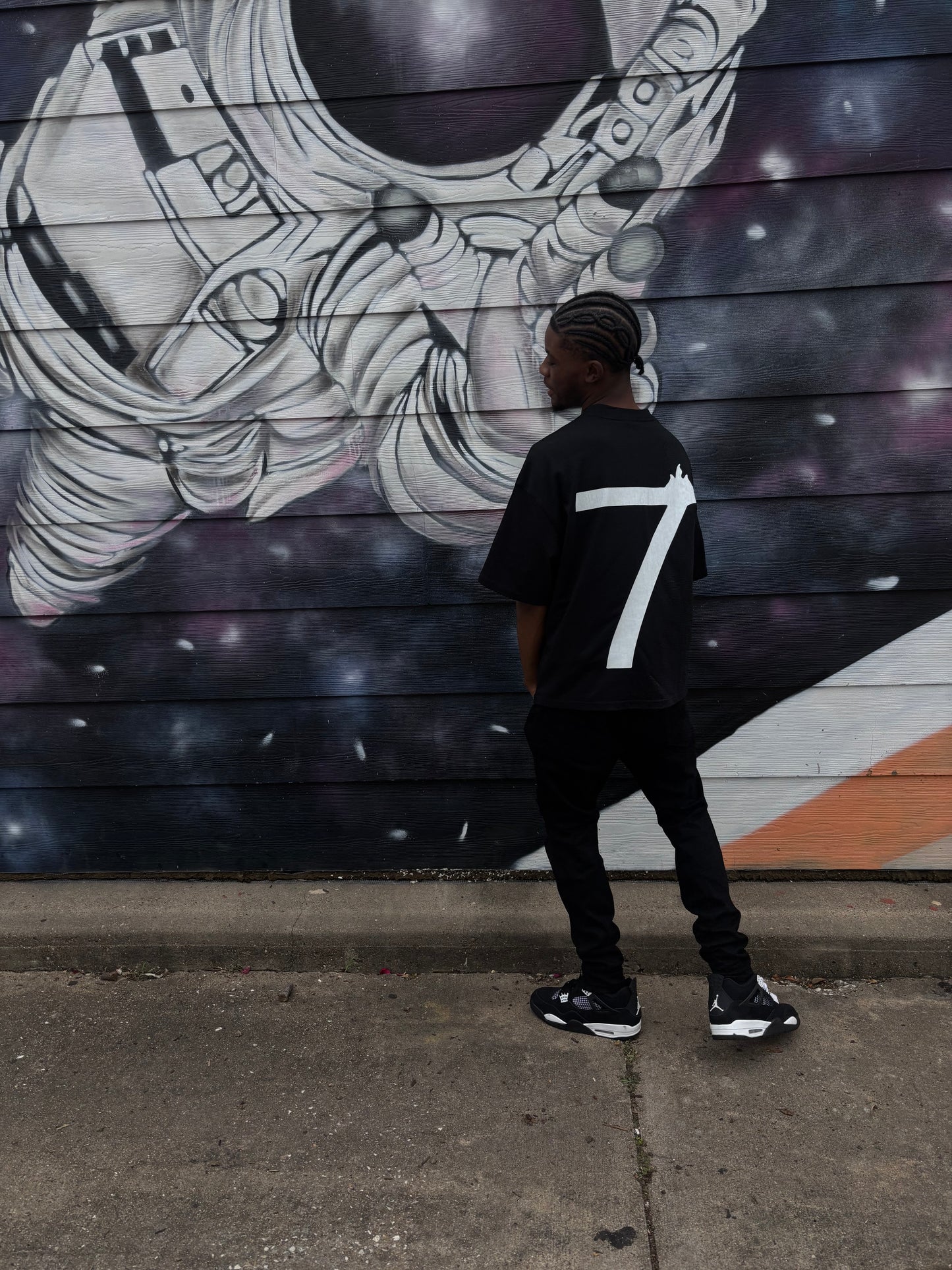 Haloboy Blue Jack Boxy Tee Black