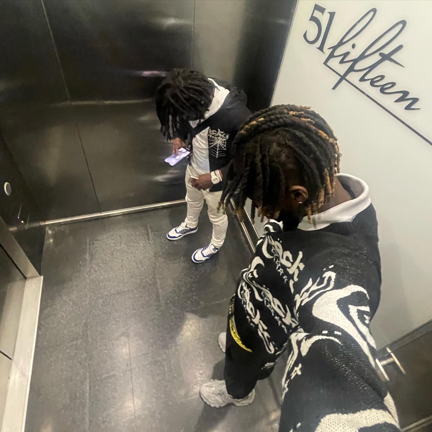 WOCKY Allover Logo Sweater Black