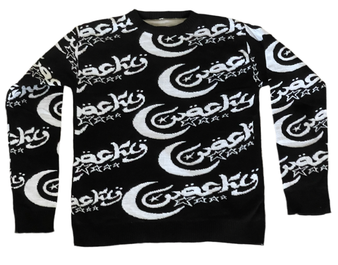 WOCKY Allover Logo Sweater Black