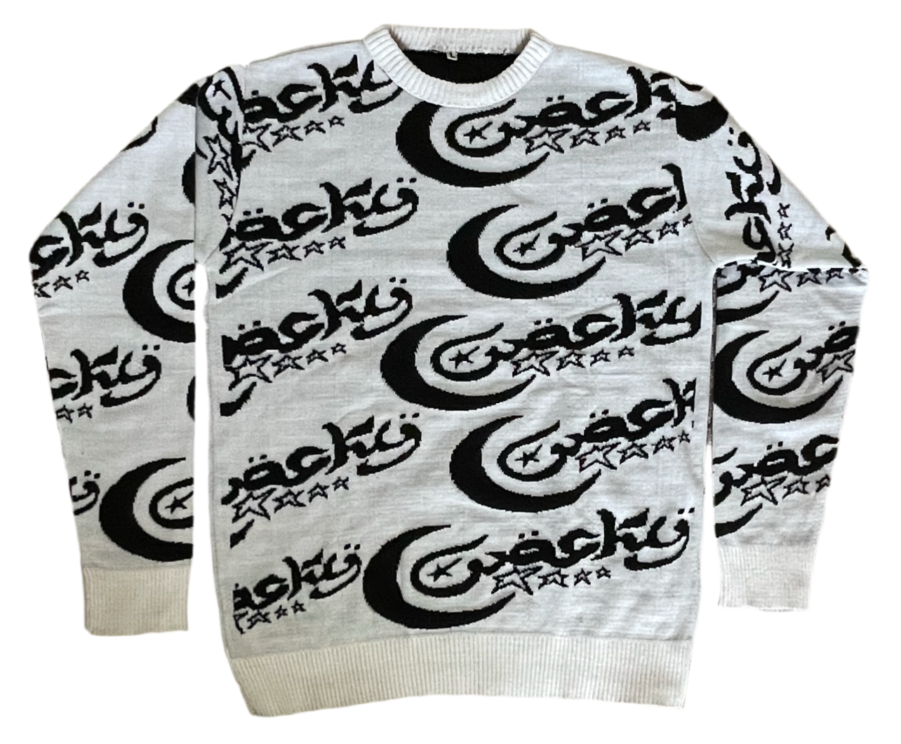 WOCKY Allover Logo Sweater White