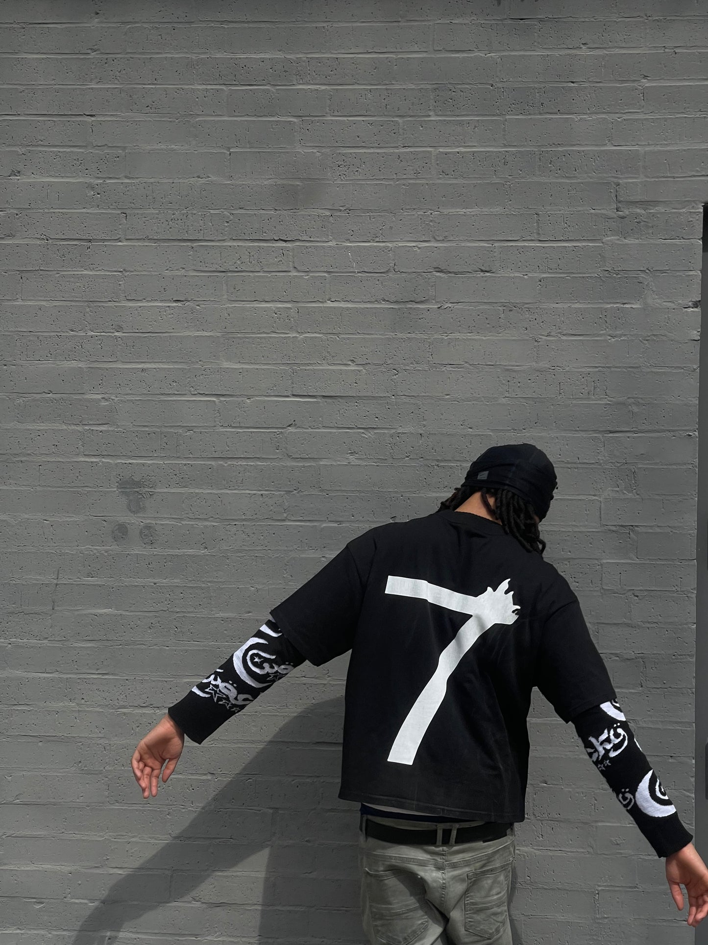 Haloboy Blue Jack Boxy Tee Black