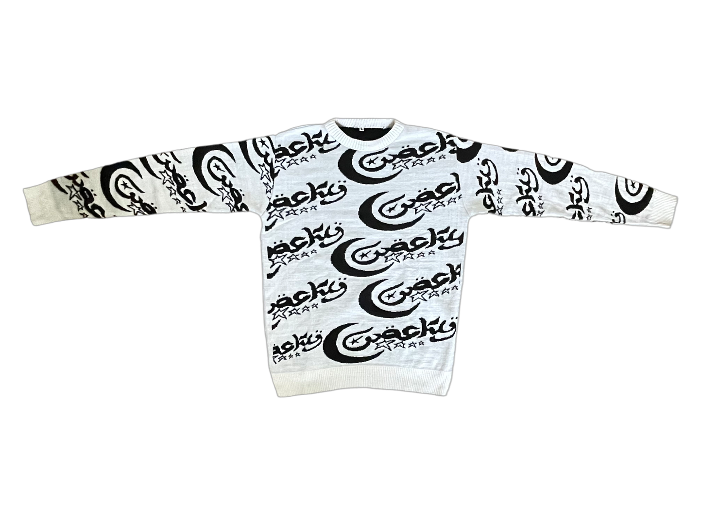WOCKY Allover Logo Sweater White