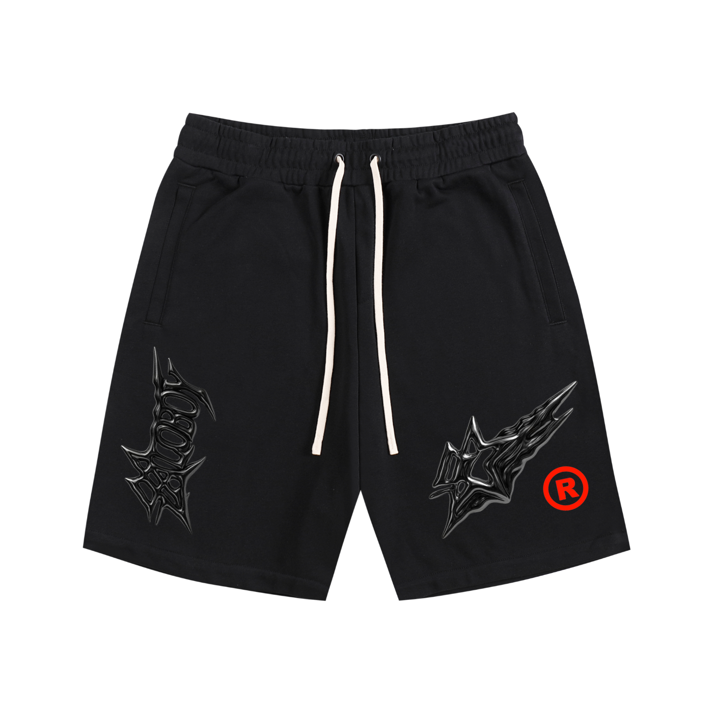 Haloboy Black Cotton Shorts