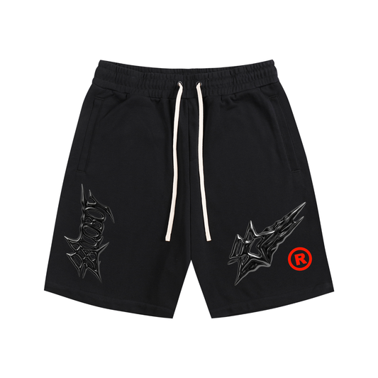 Haloboy Black Cotton Shorts