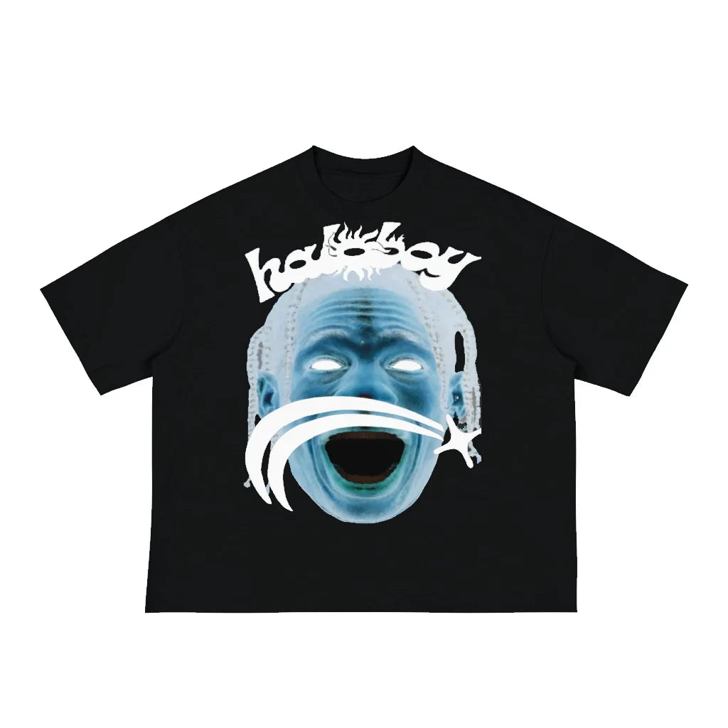 Haloboy Blue Jack Boxy Tee Black