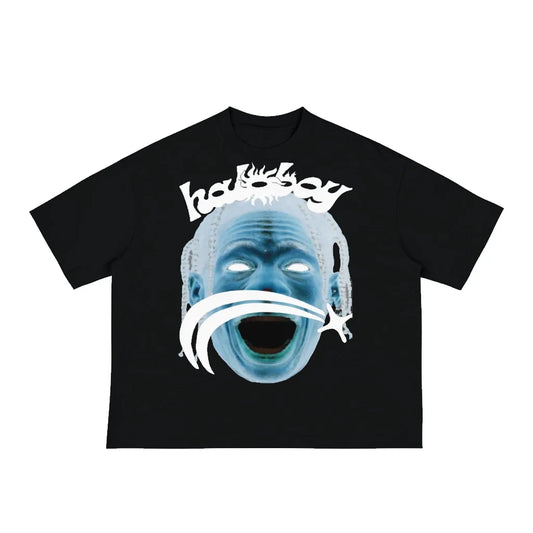 Haloboy Blue Jack Boxy Tee Black