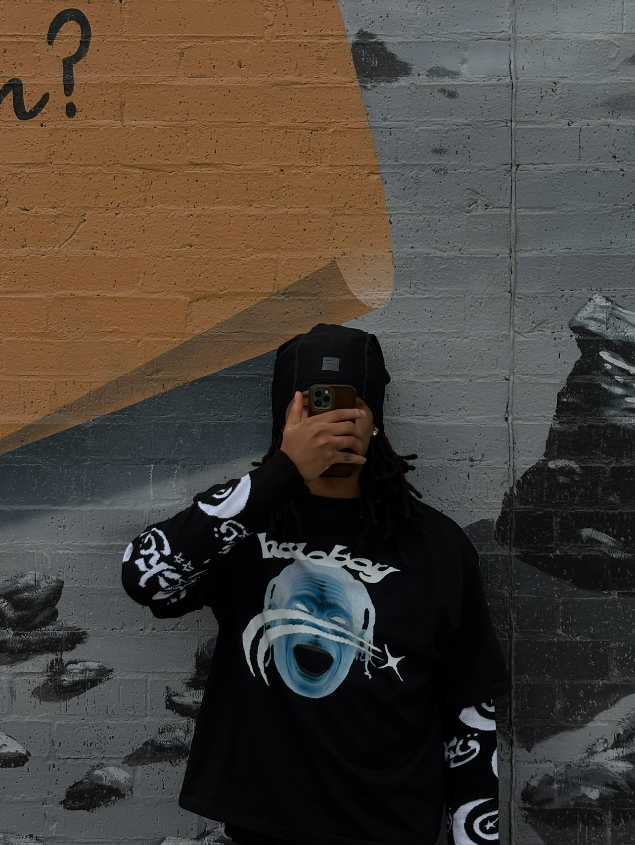 Haloboy Blue Jack Boxy Tee Black