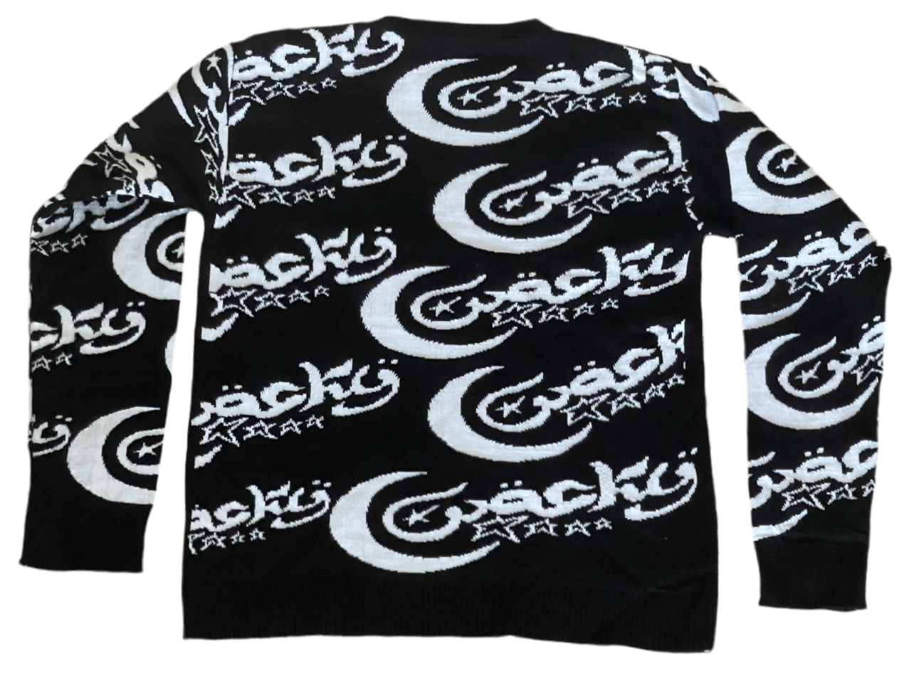 WOCKY Allover Logo Sweater Black